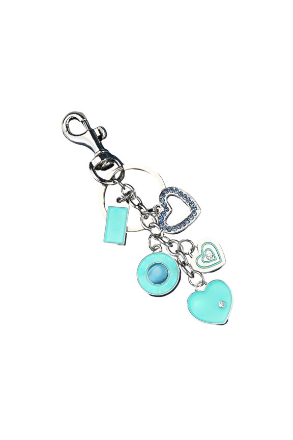 Stylish Floral Heart Keychain Fashion Accessory for Bags Keys Crafted of Metal for Lovers