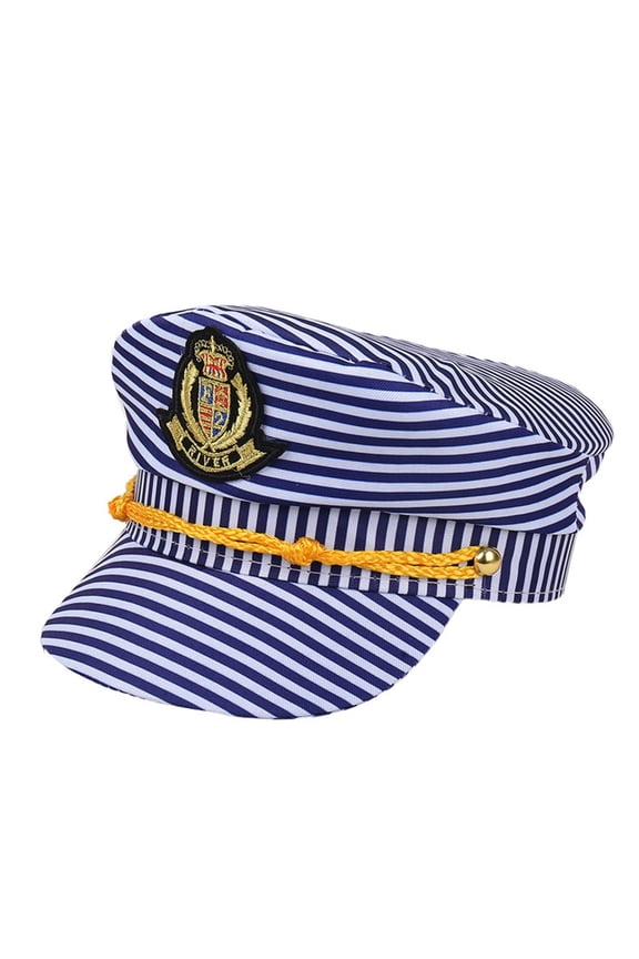 Stylish Sailing Stripe Hat Cruise Ship Party Baseball Caps with Adjustable Band for Outdoor Sports and Everyday