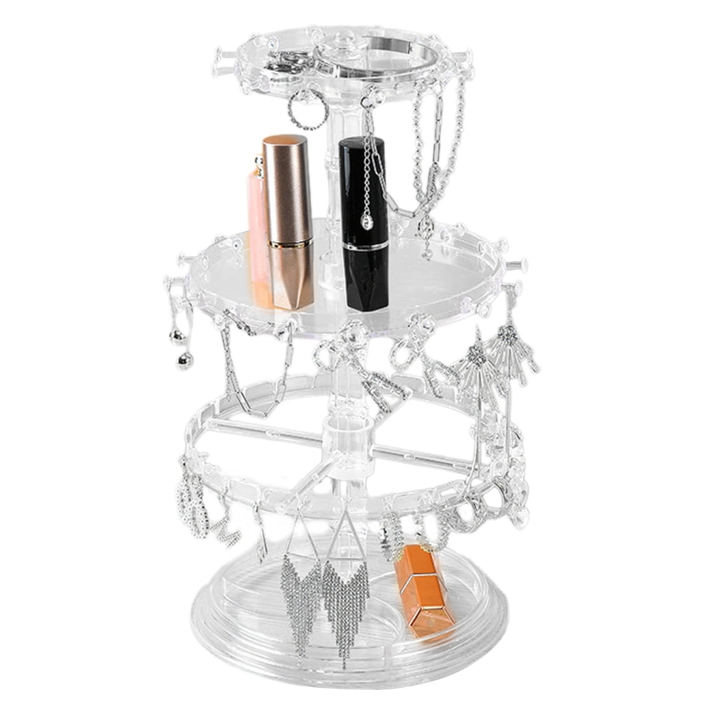 Oasiva Three Layer Jewelry Stand Rotating Storage Rack Necklace ...