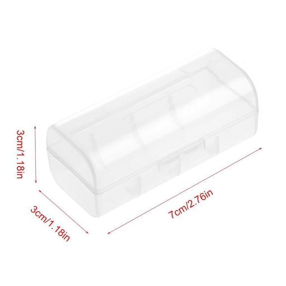Oasiva Transparent Plastic for Case Holder Container Battery Storage Box For 1X 26650 B