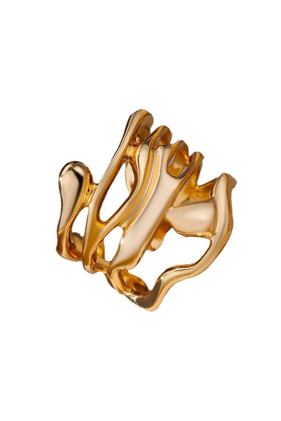 Trendy Sturdy Metal Rings With Lava Designs for Parties and Gatherings