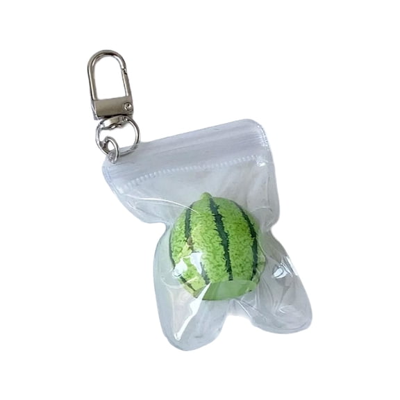 Oasiva Trendy Watermelon Design Keychain Sturdy Alloy Material Lightweight Key Ring Cute Gift For Girls Teens
