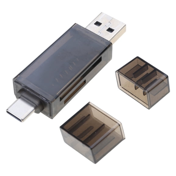 Oasiva USB 3.0 Fast Speed Multiple Card Reader for SDTF Cards with Two Slot and Type C OTG Functionality