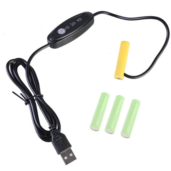 Oasiva USB 5V Input Battery Elimination Cable Power Cord for Replacing 2 to 4pcs 3A