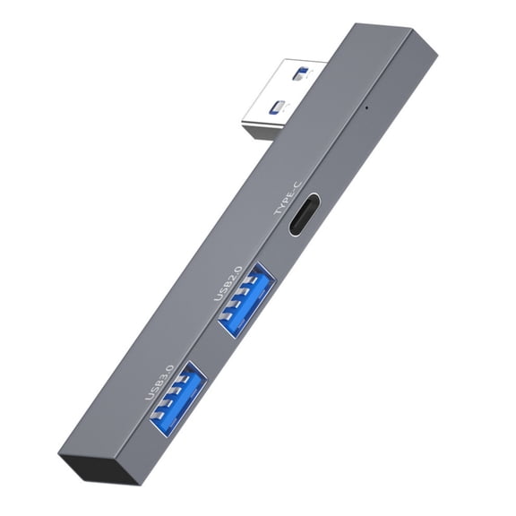 Oasiva USB Hub Type C Adapter 3 in 1 Portable Space Aluminum Alloy 1x3.0+2x2.0 USB 3-Ports for Phone PC Notebook Extender