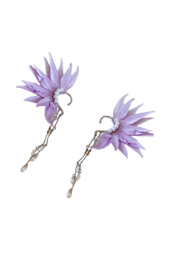 Unique Designs Alloy Tassels Earrings with Rivet for Trendy Women Ladies