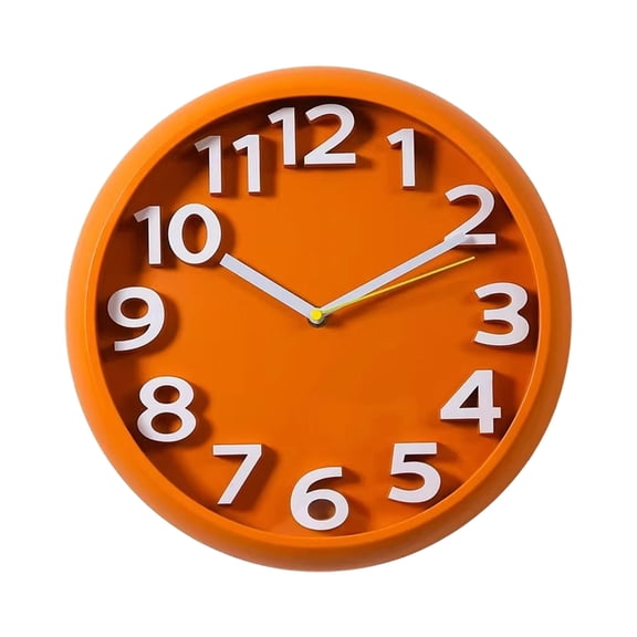 Oasiva Wall Clock Raised 3D Numerals Design Quiet Mechanism Contemporary Styling Decors