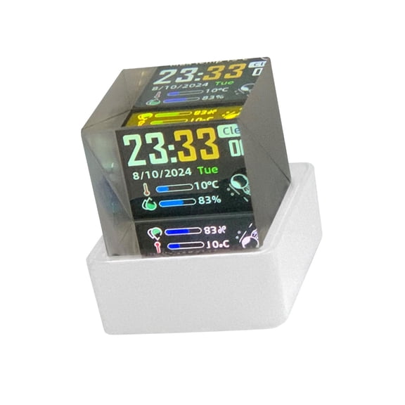 Oasiva Weather Stations Clock Weather Stations Digital Clock WiFi Desk Clock Gift Animation Electronic Album Player