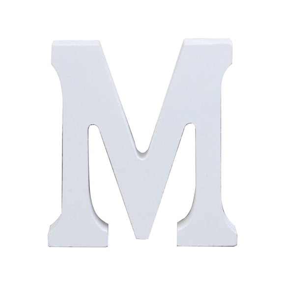 Oasiva White Wooden Letter English Alphabet DIY Personalised Name Design Art Craft Free Standing Heart Wedding Party Home Decoration