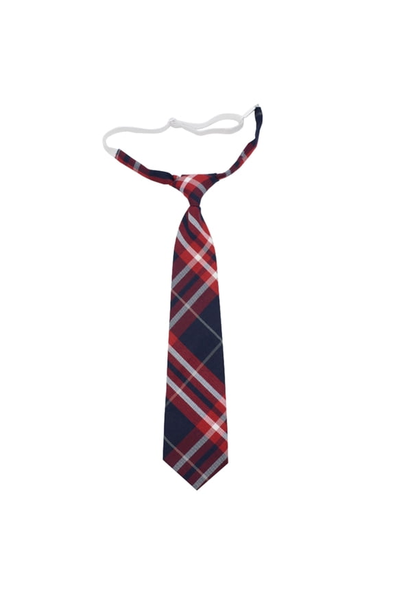Woman Shirt Necktie British Style Lattice Pattern Necktie Uniform Pretied Tie