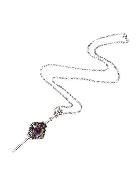 Women Gothic Necklace Magic Witch Wand Pendant Neckchain Punk Style Jewellery
