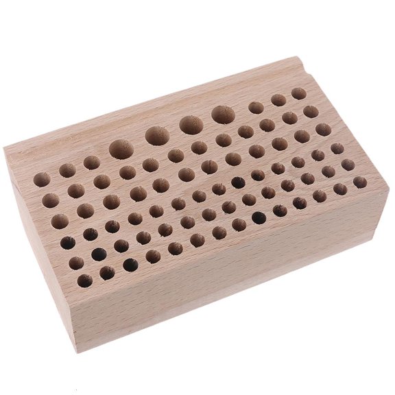 Oasiva Wood Holes Craft Tool Rack Stamp Punch Tool Storage Holder