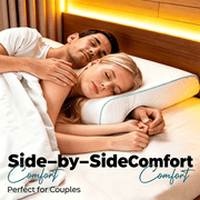 Oaskys Ergonomic Arched Hug Pillow, Double Couple Cuddle Pillow, Memory Foam Arm Rest Sleeping Pillow, No Hand Pressure Design for Comfortable Sleep