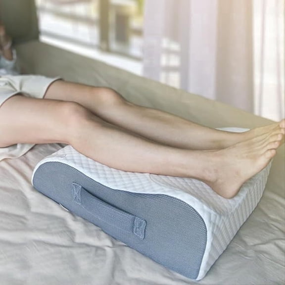 Oaskys Memory Foam Leg Elevation Pillow, Multi-functional Support Cushion, Ergonomic Knee Pillow, Helps Relieve Leg Pressure & Improves Sleep Comfort