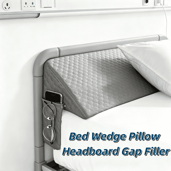 Oaskys Multifunctional memory foam Headboard Wedge Pillow – Ergonomic Triangle Support Cushion for Sleep Apnea, Post Surgery Recovery & Leg Elevation
