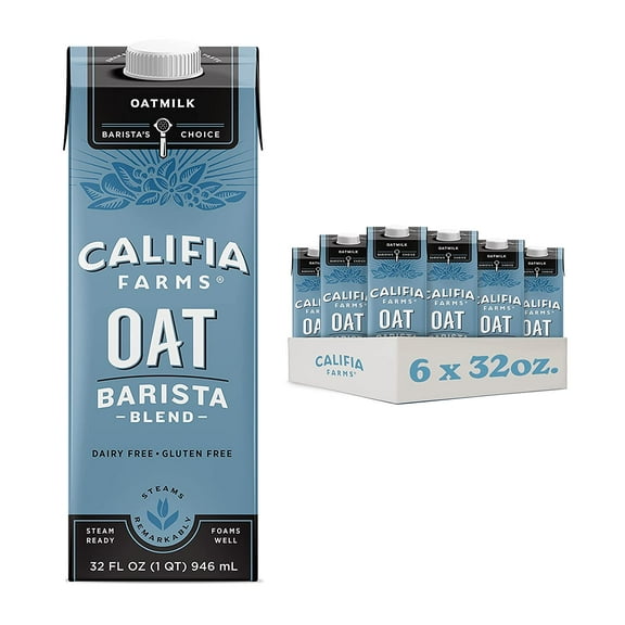 - Oat Barista Blend Oat Milk, 32 Oz (Pack of 6), Shelf Stable, Dairy Free, Plant Based, Vegan, Gluten Free, Non GMO, High Calcium, Milk Frother, Creamer, Oatmilk