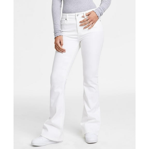 Oat High-Rise Flare Jeans, Size 31, White