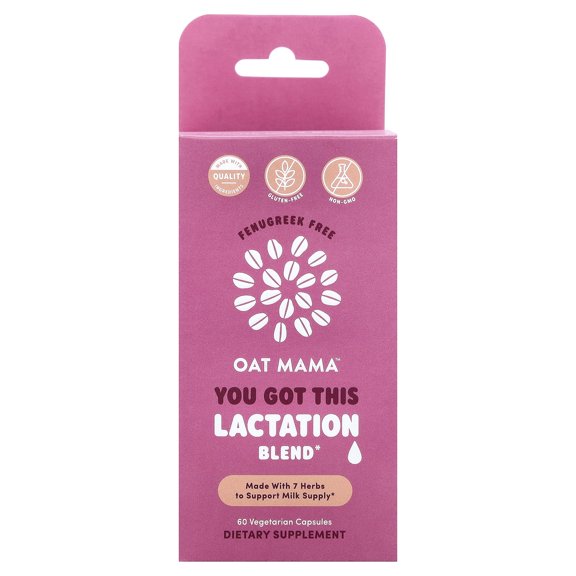 Oat Mama You Got This Lactation Supplements for Breastfeeding Support, 60 Capsules