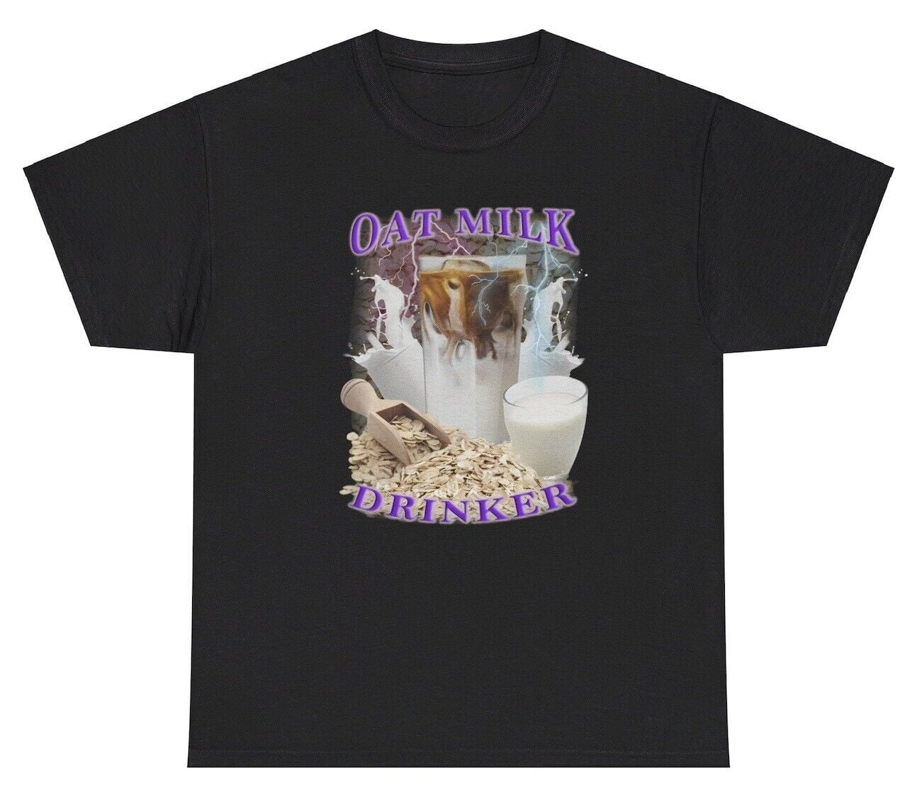Oat Milk Drinker T Shirt Funny Lactose Intolerant Gen Z Meme Food