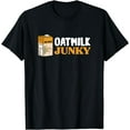 thumbnail image 1 of Oat Milk Junkie, Oat Drink Junky, lactose free vegan milk T-Shirt, 1 of 4