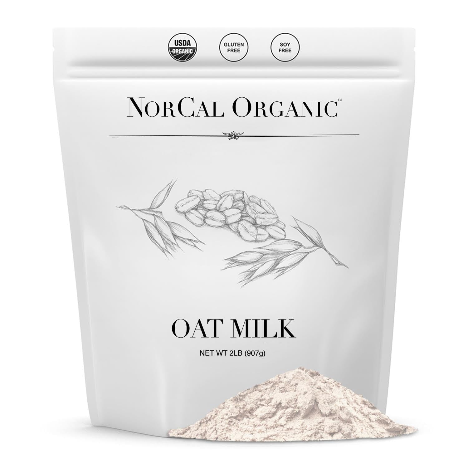 Oat Milk Powder 2lbs Bulk 100 Vegan, UNFLAVORED Pure Organic