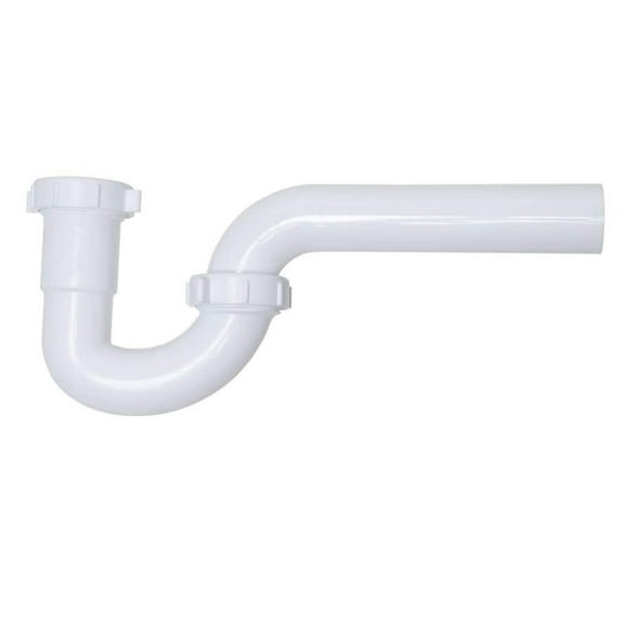 Oatey 1-1/2 in. White Plastic Sink Drain P- Trap with Reversible J-Bend