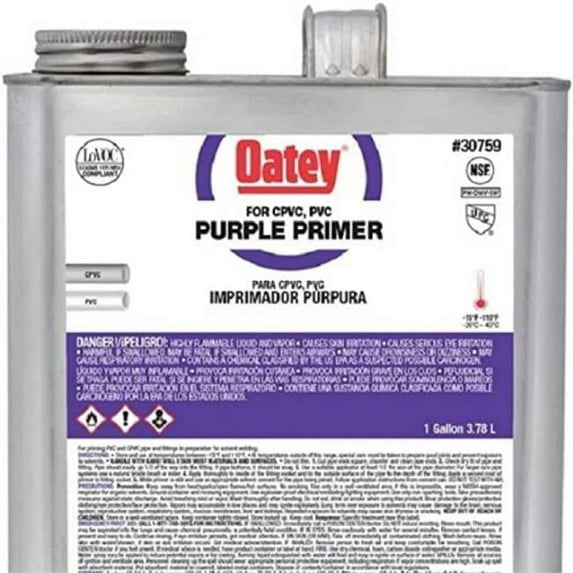 Oatey PVC Primer,Purple,128 oz. 30759