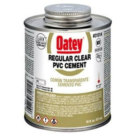 Oatey PVC Cement Brush-Top Can Regular - Clear - 16 oz