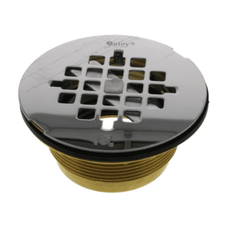 Oatey 2" Brass No-Calk Shower Drain with Stainless Strainer in Brass - 42150