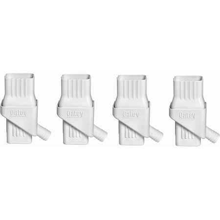 Oatey 14209 Mystic Rainwater Collection System Fits 2" X 3" Residential Downspouts, white 4 Pack