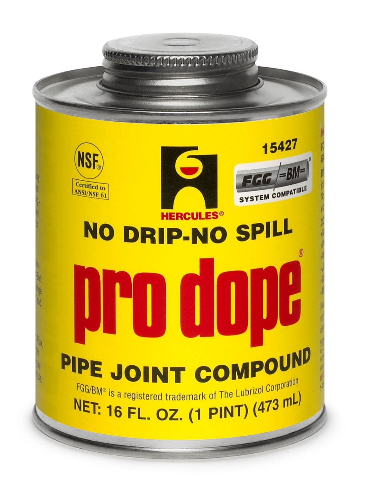 Oatey 15427 Hercules Pro Dope Pipe Joint Compound, 1 Pt, Gray