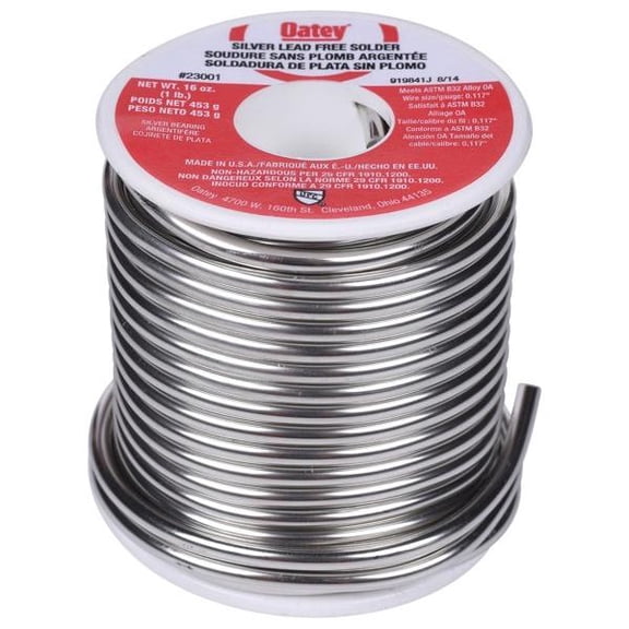 Oatey 23001 Silver Lead Free Solder 16 oz
