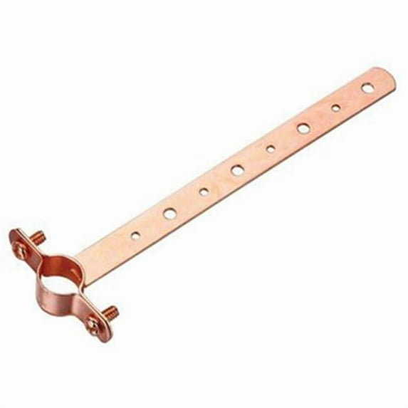 Oatey 3/4 In. x 6 In. Copper-Coated Pipe Hanger Strap 33695 Pack of 25