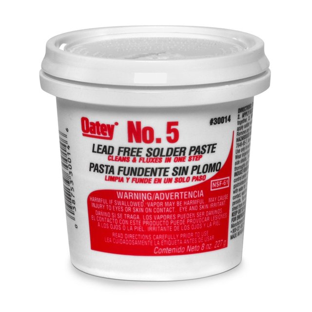 Oatey 300142 No. 5 8 oz. LeadFree Water Soluble Solder Flux Paste