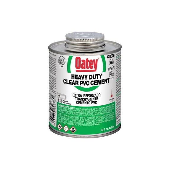 Oatey 30876 308763V Heavy-Duty Medium Set Cement, 16 oz Can, Liquid, Clear