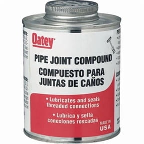Oatey Pipe Thread Sealant 8 fl oz, Brush-Top Can, Gray Pipe Joint Compound, Gray, Liquid 31228-1 Each