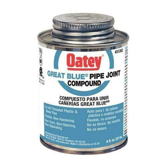 Oatey Great Blue Pipe Joint Compound - Easy Clean - Pack of 36, 8 fl oz, Blue