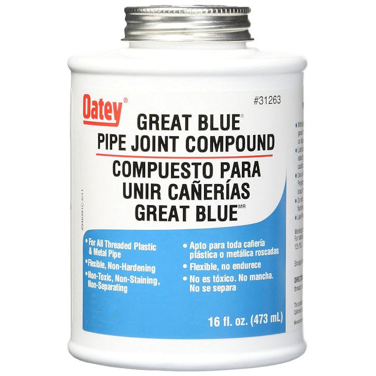 Oatey 31263 Great Blue Pipe Joint Compound, 16 fl.oz