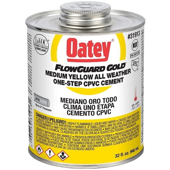 Oatey 31913 Contact Cements, 32 oz, Multi