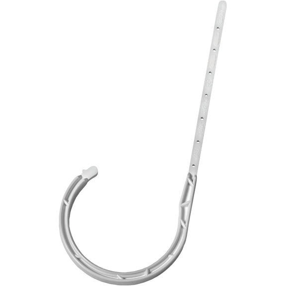 Oatey 33763 4 in. x 7-1/2 in. DWV J-Hook, White (4 In Polybag)