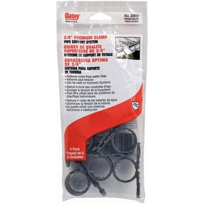 Oatey Standard Pipe Clamp - Easy Installation - 1 Pack, 0.75 in, Gray, Polypropylene
