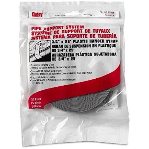 Oatey 33925 4 Pack Plastic Strap, Bagged, 3/4-Inch x 25-Feet