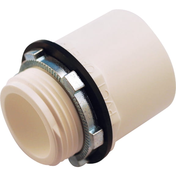 Oatey Water Heater Pan PVC Adapter - Durable Plastic - 1" White