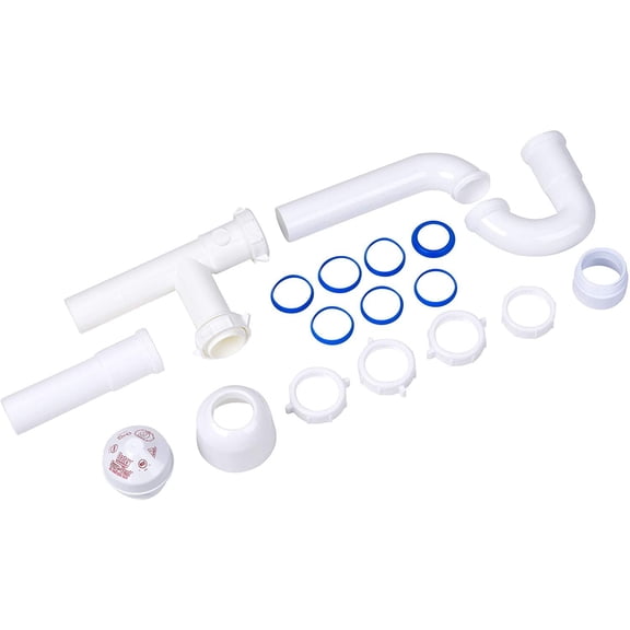Oatey Air Admittance Valve Installation Kit - 1-1/2 In. P-Trap, PVC Adapter, White
