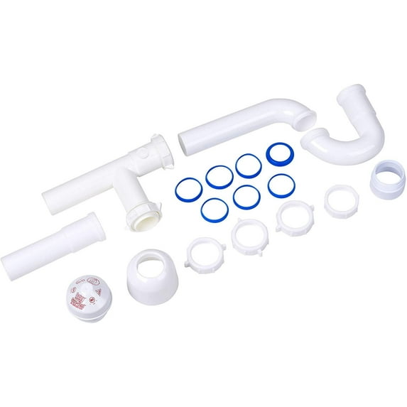 Oatey Air Admittance Valve Installation Kit - 1-1/2 In. P-Trap, PVC Adapter, White
