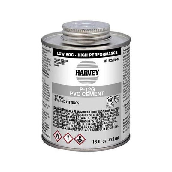 Oatey 4014675 16 oz Harvey Gray Cement for PVC