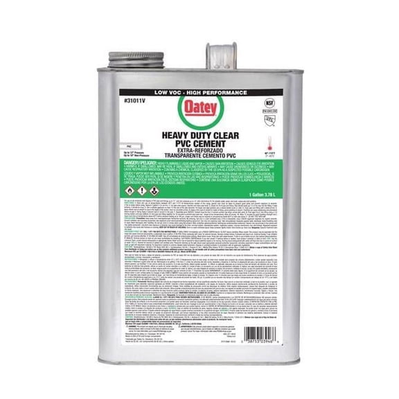 Oatey 4014679 1 gal Cement for 12 in. & 18 in. PVC - Clear