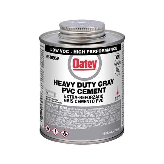 Oatey Cement,Brush-Top Can,16 fl oz,Gray 31095V