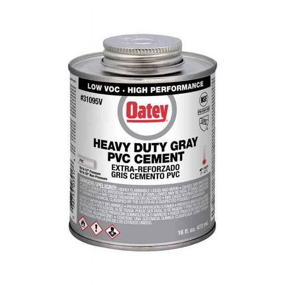 Oatey Cement,Brush-Top Can,16 fl oz,Gray 31095V