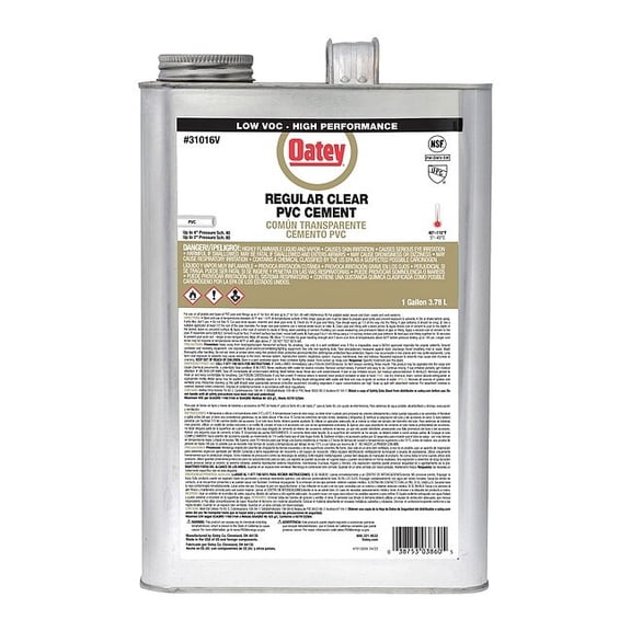 Oatey Pipe Cement,Can,128 fl oz,Clear 31016V